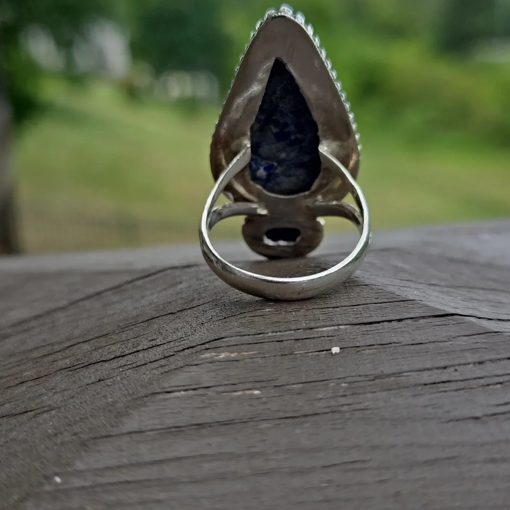Lapis Lazuli Double Gemstone Ring